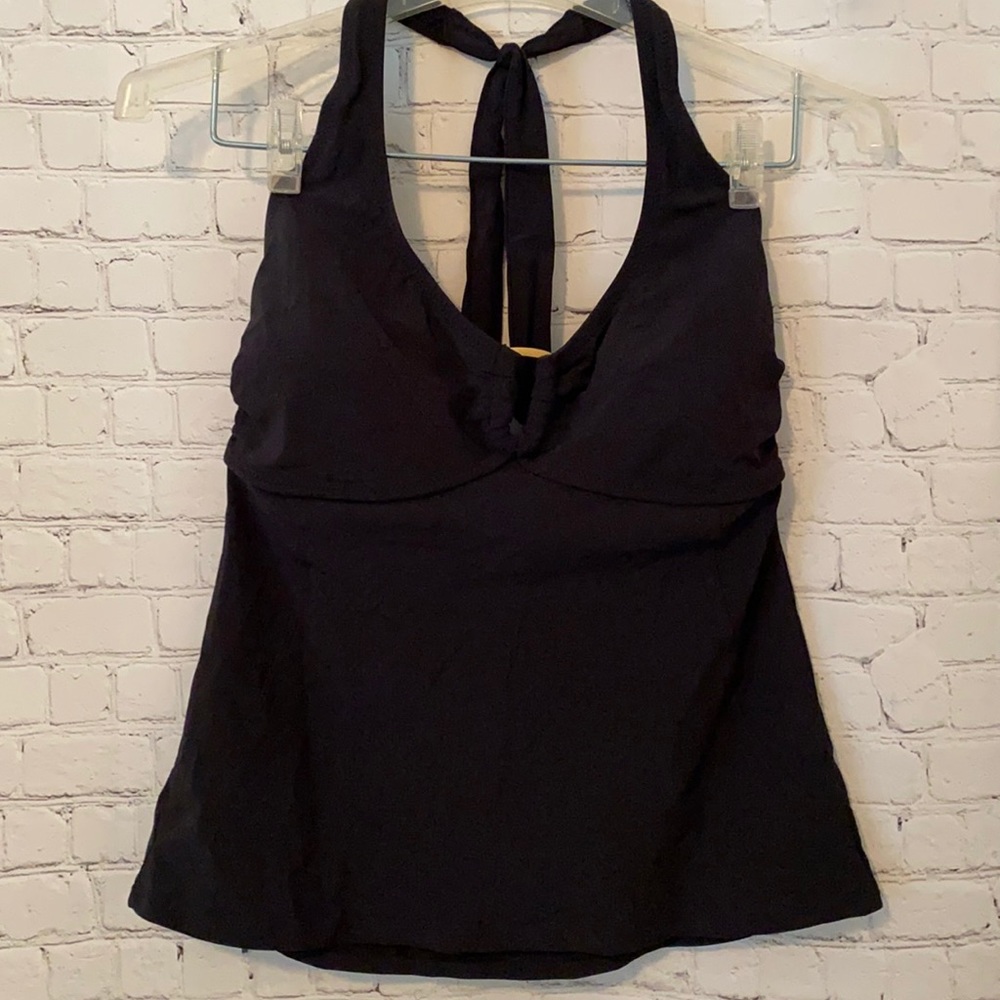 Lands End v-neck halter tankini top